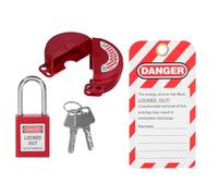 Mipcase Industrial Gate Valve Lockout Pack with 1# Lock and 38 Steel Beam Lock for 25-64mm Diameter for Home and Garden