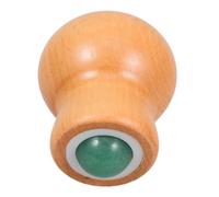 Mipcase Jade Face Massage Roller Facial Massage Tool, Green Wood and Stone, for Face and Neck, Comfortable to Hold, One-Hand Operation, Women