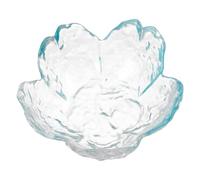 Mipcase Japanese Glass Dappen Dish Nail Brush Cup with Gradient Blue Crystal Manicure Pen Holder and Small Essential Oil Mixing Bowl for Nail Care