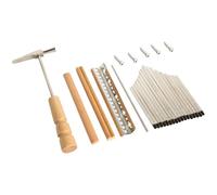 Mipcase Kalimba 17 Keys Replacement Kit DIY Thumb Piano Accessories Set with Saddle Bridge and Key Parts for Handmade Finger Piano Tuning and Repair