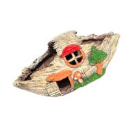 Mipcase Large Fish Tank Aquarium Decorations Realistic Wooden House Underwater Resin Craft