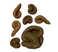 Mipcase Lifelike Plastic Poop Prank Set, Realistic Fake Dog Poo for Funny April Fools Day Jokes, 7pcs Hard Plastic and Party Mischief