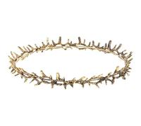 Mipcase Medieval Thorn Crown Headpiece for Women, Renaissance Party Tiara Hair Accessory, Gold Prom and Homecoming King Crown for Cosplay and Costume