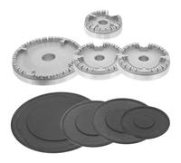 Mipcase Metal Gas Burner Head Replacement Set Universal Cooker Hob Covers for Household Stove Parts with Flame Distributor for Efficient Cooking