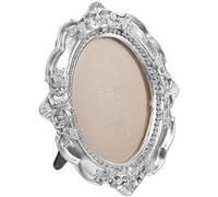 Mipcase Mini Photo Frame: Vintage Picture Frames Oval Frame Memorable Silver Frames Pet Photo Holder for Jewelry Display Photography