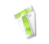 Mipcase Mini T-Shape Bubble Spirit Level, White Triangle Horizontal Measuring Tool for Precision Layout and DIY, Compact T-Type Bubble Working Level for Home and Workshop Use