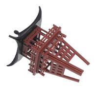 Mipcase Miniature Chinese Pavilion Small Brown Plastic Garden Ornament Traditional Design, Detailed Craftsmanship for Bonsai and Aquarium, Versatile Decoration for Home and Outdoor Scenes