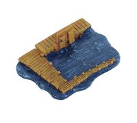 Mipcase Miniature Psychological Sandplay Dock for Fairy Garden Water Scene Decor Realistic Resin Pier for Terrarium Tabletop Gaming Miniature Garden Accessories