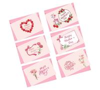 Mipcase Mother’s Day Cards Set 6pcs with Envelopes and Sealing Stickers, Blank Thank You Cards for Mothers Day Message, Bulk Greeting Postcards for Family and Friends