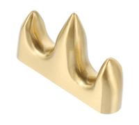 Mipcase Mountain Pen Rest Calligraphy Brush Pen Holder Brass Desktop Decoration Stylish Retro Mountain Shape with Anti-skid Design Golden for Schoolroom