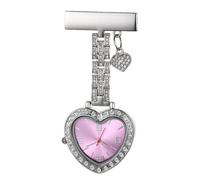 Mipcase Nurse Fob Watch with Glass Alloy Material Lightweight and Practical Heart Shaped Easy to Hang for Women for Nurse's Daily Work for Work the Hospital