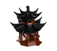 Mipcase Pagoda Pavilion Ornament Aquarium Decoration Plastic Micro Landscape Pavilion Model Fish Tank Landscaping Adornment Zen Garden Sculpture Flower Vase Figurine