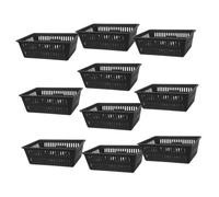 Mipcase Plastic Coin Storage Baskets for Game Machine Coins, 10pcs Small Black Plastic Organizer Bins, Mini Storage Containers for Classroom, Office, and Game Arcade Use