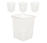 Mipcase Plastic Reptile Breeding Box and Crystal Observation 4pcs with Multihole Ventilation Design for Geckos and Tarantulas Suitable a Colony Container and Crawler Feeding Box