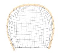 Mipcase Portable Coal Sifting Dustpan, Steel Wire and Bamboo Mesh Sieve Pan, Lightweight Mineral Filtering Tool for Yard and Garden Cleaning
