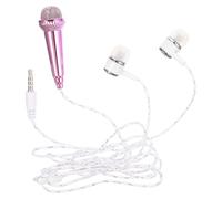 Mipcase Portable Mini Cellphone Microphone No External Power Required with Plastic Body for Singing and Live-streaming for Family and Friends Use