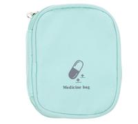 Mipcase Portable Mini Medicine Storage Bag Travel First Aid Pouch Lightweight Oxford Cloth Household First Aid Kit with Aluminium Alloy Zipper for Business and Hiking