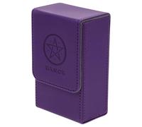 Mipcase Portable Tarot Card Storage Box with Magnetic Flip Lid, Pu Leather Material and Lint Interior, Anti-drop Feature, Games Cards Holder for Easy Carry and Organizing