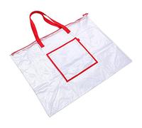 Mipcase Practical Transparent Poster Board Holder Bag Durable Art Portfolio Organizer with Zipper for Teachers Students and Artists Dust Resistant Material