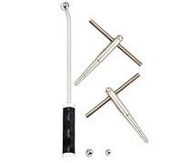 Mipcase Professional Trumpet Repair Tool Set with Black Metal and Wood Handles Easy to Use for Trombone and Trumpet Maintenance Wind Instrument Accessory