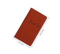 Mipcase Pu Leather Restaurant Tip Folder Check Book Holder, Receipt and Guest Check Card Organizer, Light Brown Server Bill Presenter for Café and Dining Use