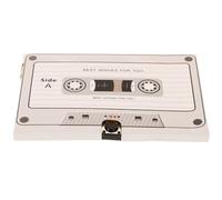Mipcase Recordable Greeting Card Cassette Tape with 30-second Audio Recording, Milk White Voice Recorder Birthday and Holiday Blessing Card, Single Piece for Personal Messages