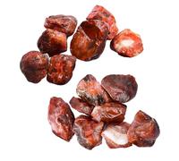 Mipcase Red Agate Stone Specimen Decorative Diffuser Stones 1 Bag 3-5cm Irregular Raw Agate Blocks for Home Decor and Creative Projects