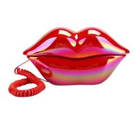 Mipcase Red-lips Land Line Phone Decorative Telephone with Creative Red Lip Shape Design, Lightweight Abs Material for Home Decoration and Stylish Props