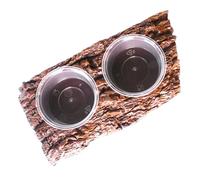 Mipcase Reptile Feeding Bowls Resin Rock Worm Feeder Dish Reptile Water Bowl Food Holder