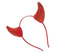Mipcase Rhinestone Devil Horn Headband and Sparkling Design with Comfortable Material for Halloween Party Accessory for Unique Cosplay and Birthday Celebrations