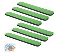 Mipcase Self-Adhesive Felt Bulletin Board Strips with Green Felt Material, 6pcs Memo Pin Boards for Wall, Includes Thumb Tacks for Office and School Notice Display