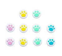 Mipcase Silicone Joystick Covers Thumb Grip Caps 10pcs Cat Paw Pattern Flexible Increase Friction for Game Controllers