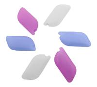 Mipcase Silicone Toothbrush Caps Dust Covers 6pcs Travel Toothbrush Head Protectors Portable Tooth Brush Cover Set in Light Blue, Rose Red, and White for Bathroom and Travel Use