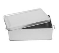 Mipcase Silver Large Nostalgic Decorative Tin Box for Candy Cookies Storage, Empty Metal Cookie Box with Lid, Vintage Sweet Treat Packaging Suitable for Gift Wrapping and Party Use