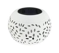 Mipcase Solar Ornament Light Vintage Desk Lamp Outdoor Solar Light Out Door Decor Solar Lantern Outdoor Yard Solar Light Lawn Decorations Wrought Iron Imitation Ceramic Garden Light White