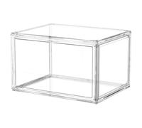 Mipcase Stackable Textbook Organizing Box with Lid, Dustproof Student Book Storage Case for Desk and Bedroom, Portable Plastic Book Container for Home and Office