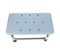 Mipcase Stainless Steel Bathroom Footstool Non-Slip Step Stool for Adults Blue Single-Layer Toilet Support Stool Portable Bathroom Safety Aid for Healthy Squatting Posture