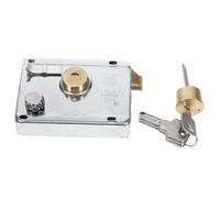 Mipcase Stainless Steel Door Lock with Dead Bolt Rim Lock Replacement for Exterior and Front Doors with Copper Cylinder Left-Handed Cut Edge