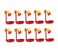 Mipcase Steel Ball Chick Waterer Automatic Chicken Drink Bowl 10 Pcs Poultry Nipples Drinker Set