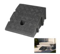 Mipcase Threshold Ramp Pad Outdoor Use Slope Ramp Plastic Black Anti-Slip Portable with Screw Grooves for Fixing for Driveway and Patio Step Slope