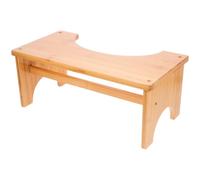 Mipcase Toilet Step Stool Squatting Foot Stool Bamboo Beige Anti-Slip for Home Bathroom for Sitting Helps Achieve Optimal Squatting Position