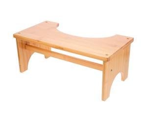 Mipcase Toilet Step Stool Squatting Foot Stool Bamboo Beige Anti-Slip for Home Bathroom for Sitting Helps Achieve Optimal Squatting Position