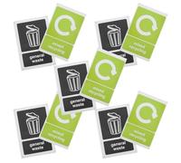 Mipcase Trash Can Recycle Sticker 10pcs Recyclable Labels Self Adhesive Paper Waste Classification Reminder for Trash Bins Home Apartment