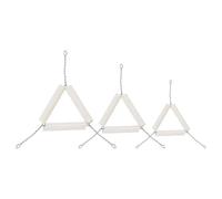 Mipcase Triangle Crucible Support 3Pcs Ceramic Shelf Heat-Resistant Laboratory Equipment for School Chemistry Practical Use