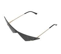 Mipcase Triangular Frameless Sunglasses for Women UV Protective Rave Outdoor Eyewear 90s Style Fashion Accessories