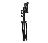 Mipcase Universal Phone and Tablet Stand Tripod for Desk Use, Black Desktop Laptop Holder Bracket Compatible with Smartphones and Tablets
