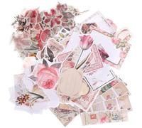 Mipcase Vintage Botanical Flower Scrapbooking Stickers Set, DIY Retro Floral Journal Decoration Paper Kit for Arts Crafts, Self-Adhesive Plant Stickers for Scrapbook, Album, and Hand