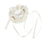 Mipcase Vintage Embroidered Bowknot Hairpin for Sweet Crown Hair Accessories for Birthday Party Hair Clip Cute Decorations Retro Style
