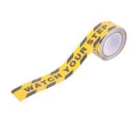 Mipcase Watch Your Step Anti-slip Safety Tape 5cm X 5m with Black Yellow Warning Text, Adhesive Floor Warning Sign for Staircase, Walkway, and Wet Floor Hazard Marking