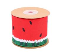 Mipcase Watermelon Pattern DIY Decorative Ribbon 63mm Wide 5 Yards Handmade Craft Bowknot Ribbon for Wrapping and Box Decoration
